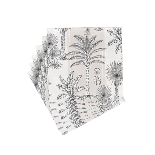 Servilletas de lino decoradas Southern Palms Caspari, el detalle ideal para bodas y banquetes 2
