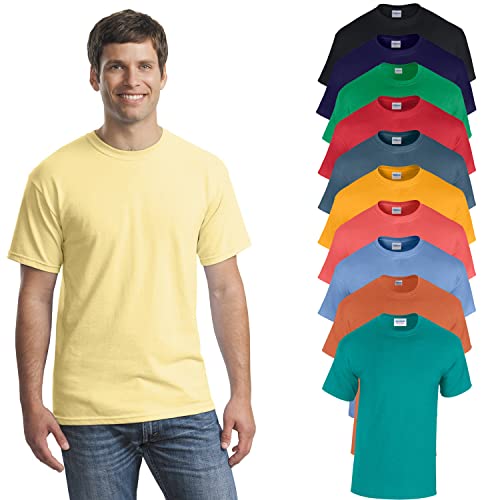 Gildan Men's Heavy Cotton Short Sleeve T-Shirt, Style G500, Multipack of 1|2|4|6|10, Make Your Own Customized Set!
