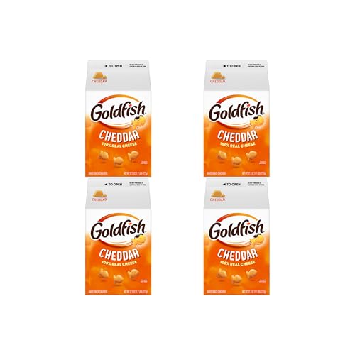 Goldfish Cheddar Cheese Crackers, 27.3 Oz Carton (Pack of 4)