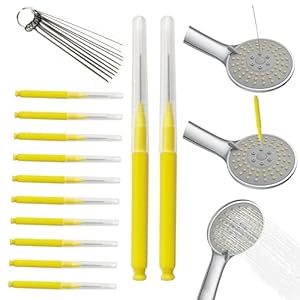 Multiplesize herramientas de limpieza de cabezal de ducha, cepillos de limpieza de cabezal de ducha con agujeros pequeños, limpiador de cabezal de ducha de mano, cepillo de limpieza antiobstrucción