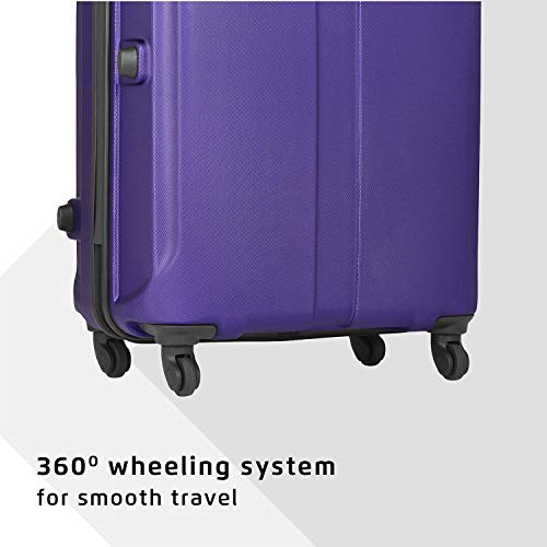 Image of Safari Thorium Sharp Anti-Scratch Combo Set of 2 Purple Small, Medium Check-in 4 Wheel Hard Suitcase