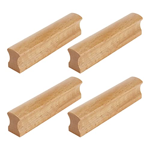Tighall 6PCS Wooden Simple Drawer Handles, 2.5" Hole Centers Cabinet