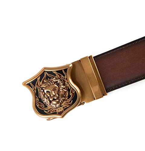 Men’s Genuine Leather Casual Dress Designer Ratchet Belt for Men with Click Sliding Buckle - Adjustable Trim to Fit4