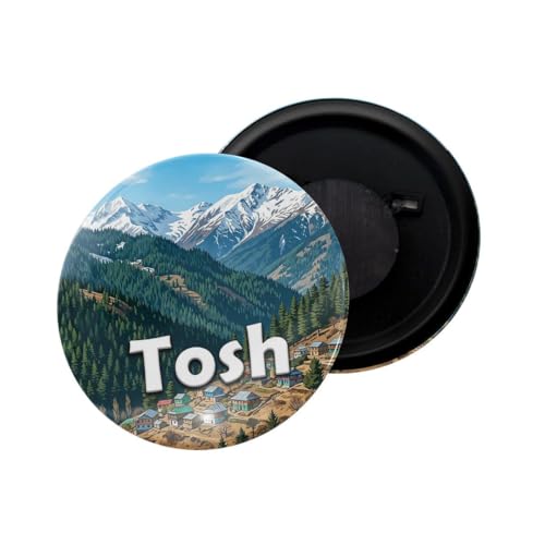 Image of dhcrafts Fridge Magnet Multicolor Himachal Pradesh Tosh Glossy Finish Design Pack of 1 (58mm)