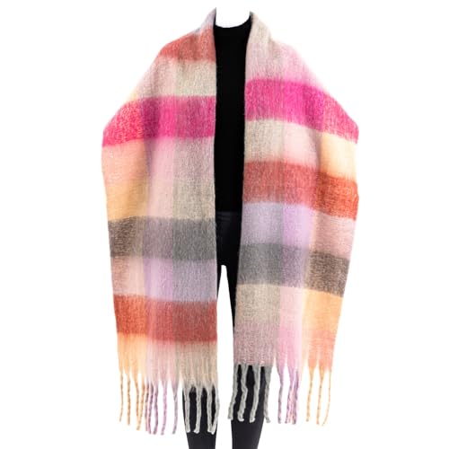 Winter Women Chunky Scarf Warm Blanket Big Thick Large Oversized Wrap Colorful Long Solid Scarves2