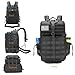 ONE WVW PIN Tactical Backpack with Gun Holster, 45L Military Backpack for Men Assault Pack Bug Out Bag Large Daypack 3-Day Pack with Side Bottle Holder for Hiking Hunting Black Upgrade