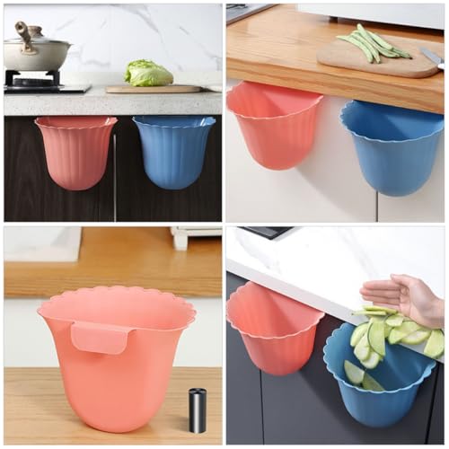 Bote de basura colgante para cocina y baño, 6 unidades miniatura 3