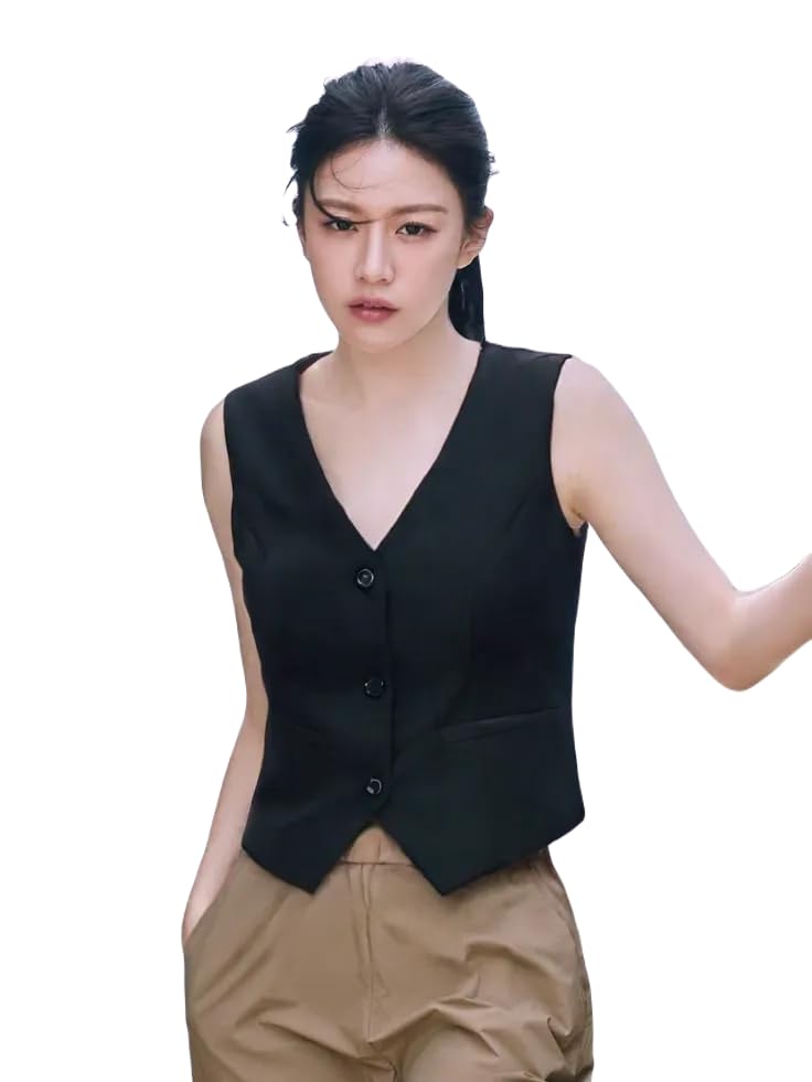 Black WaistCoat,Regular Fit WaistCoat,Cotton Blend WaistCoat,Casual WaistCoat,Office Wear WaistCoat,Women WaistCoat,WaistCoat11.-image-29