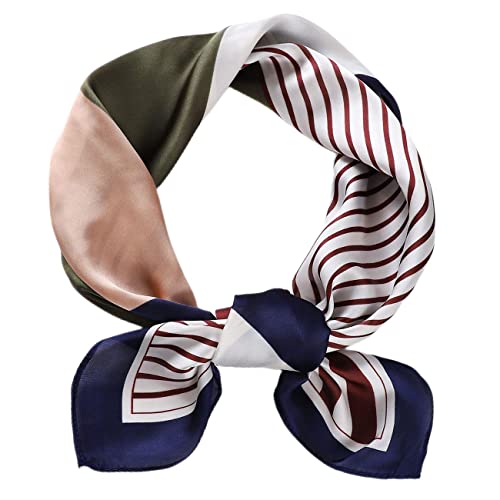 FAIRYGATE Tuch Damen Seide Gefühl Schal Halstuch Frauen Elegant Seidenschal Business Schals Seidentuch Bandana Tücher Ansatz Handgelenk Kopftücher Damenmode Accessoires 93021