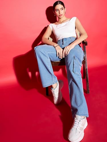 Uptownie Lite Women Stretchable Round Neck Sleeveless Regular Fit Crop Top - Image 2