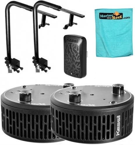 Kessil Two A360X Tuna Sun LED Lights, WiFi Dongle, Two Mounting Arms & Towel Bundle (6 Items)