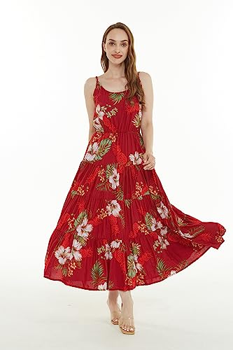 Image of Matchable Family Hawaiian Luau Men Women Girl Boy Clothes in Pineapple Garden Burgundy