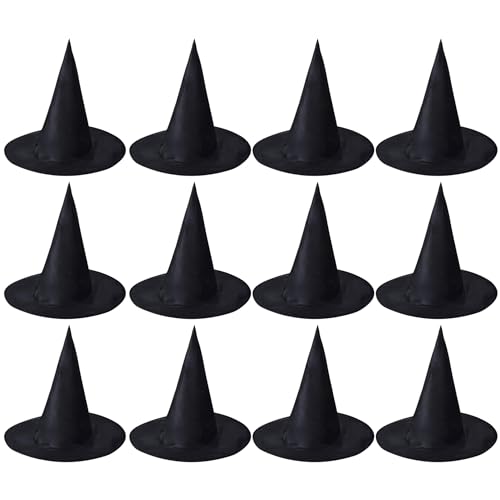 Image of Kaku Fancy Dresses Witch Hat for Girls, Witch Costume Accessory for Halloween Party Prop Multicolor Witch Hat