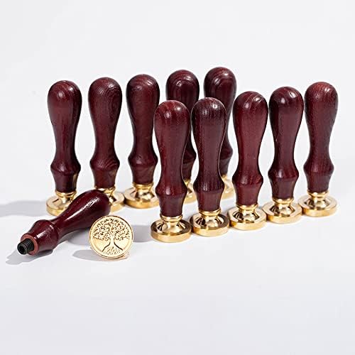 Wax Seal Stamp Set, Bekasa 6 Pieces Vintage Retro Sealing Wax Stamps Copper Seals with Head, Wax Wax Sealing Kit for Cards Envelopes Wedding Invitations Wine Package