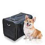 PetsNall Soft-Sided Pet Carrier Bag  Black, Airline Approved