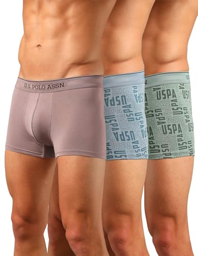 Image of U.S. Polo ASSN. Mens OET17 Solid Breathable Underwear Trunks - Pack of 3