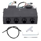 Unidad de ensamblaje de evaporador de aire acondicionado A / C y kit de calentador, termostato de enfriamiento de calefacción debajo del tablero de 12 V, 3 velocidades, 600CFM, universal para automóvi