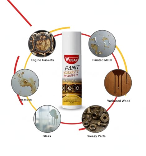 Image of Wesaf Paint Remover Spray for Metal 400g | Paint Stripper and Gasket Remover Spray for All Types of Paints, Varnishes, Coatings | Quick and Effective on Metals - Grade 6661