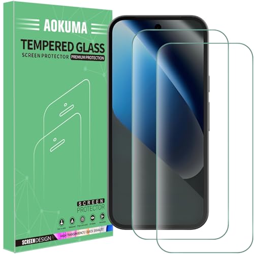 AOKUMA Tempered Glass for Google Pixel 10a/Pixel 9a Screen Protector(Not For Google Pixel 9/10) [2 Pack] Premium Quality Guard Film Case Friendly Shatterproof Shockproof Scratchproof Oilproof