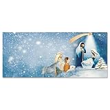 Colorful Images Shining Star Personalized Slimline Christmas Cards- Set of 24 Cards and Envelopes, Card Stock, 4 x 9-1/4 Inches