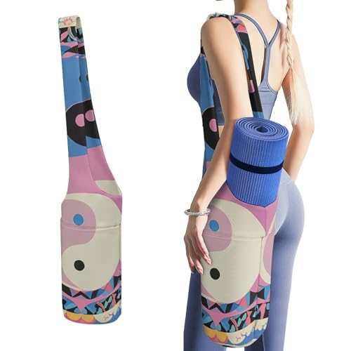 Sac pour tapis de yoga Yin Yang en toile pour vos séances de studio et de plein air