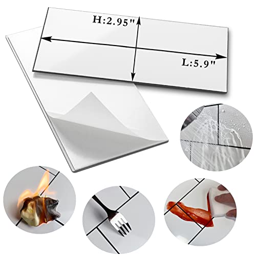 Auliget 100-Piece Polished White Thick Pvc Peel And Stick Backsplash thumb #4