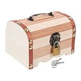 Petite tirelire : ce coffre au trésor est fabriqué en bois fin et naturel. de plus, possède une façade pour offrir une sécurité à vos objets de valeur