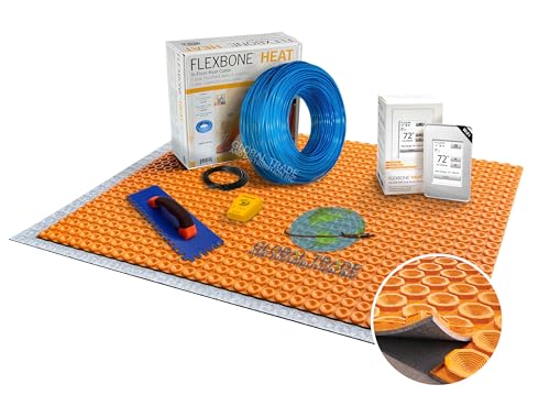All-in-one Electric Radiant Floor Heating Kit 240V 63 Sq Ft with UH930 WiFi Programmable Thermostat, Duo Heat Uncoupling Membrane, Underfloor Heating Cable, Safe Installation Tools