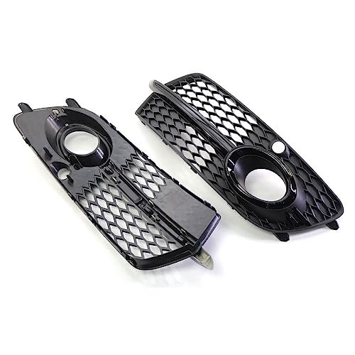 GSRECY Right & Left Side Pair Front Bumper Grill Fog Light Vent Grille Cover Compatible With Au-di Q5 S Line 2013-2017 (Black) - Image 2