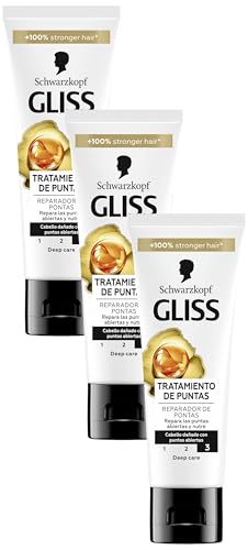 Gliss Oil Nutritive Tratamiento reparador de puntas (50 ml), renovador de puntas abiertas con keratina líquida, sérum nutritivo para cabello seco y dañado (Paquete de 3)