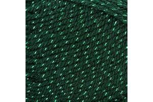 Plymouth Encore Yarn Green Sparkle (G204) - Acrylic and Metallic Yarn -...