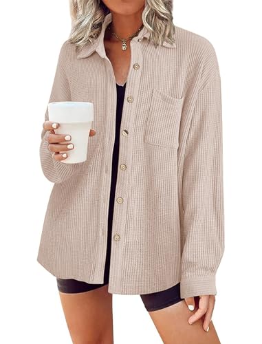 HOTOUCH Button Up Shirt for Women Long Sleeve...
