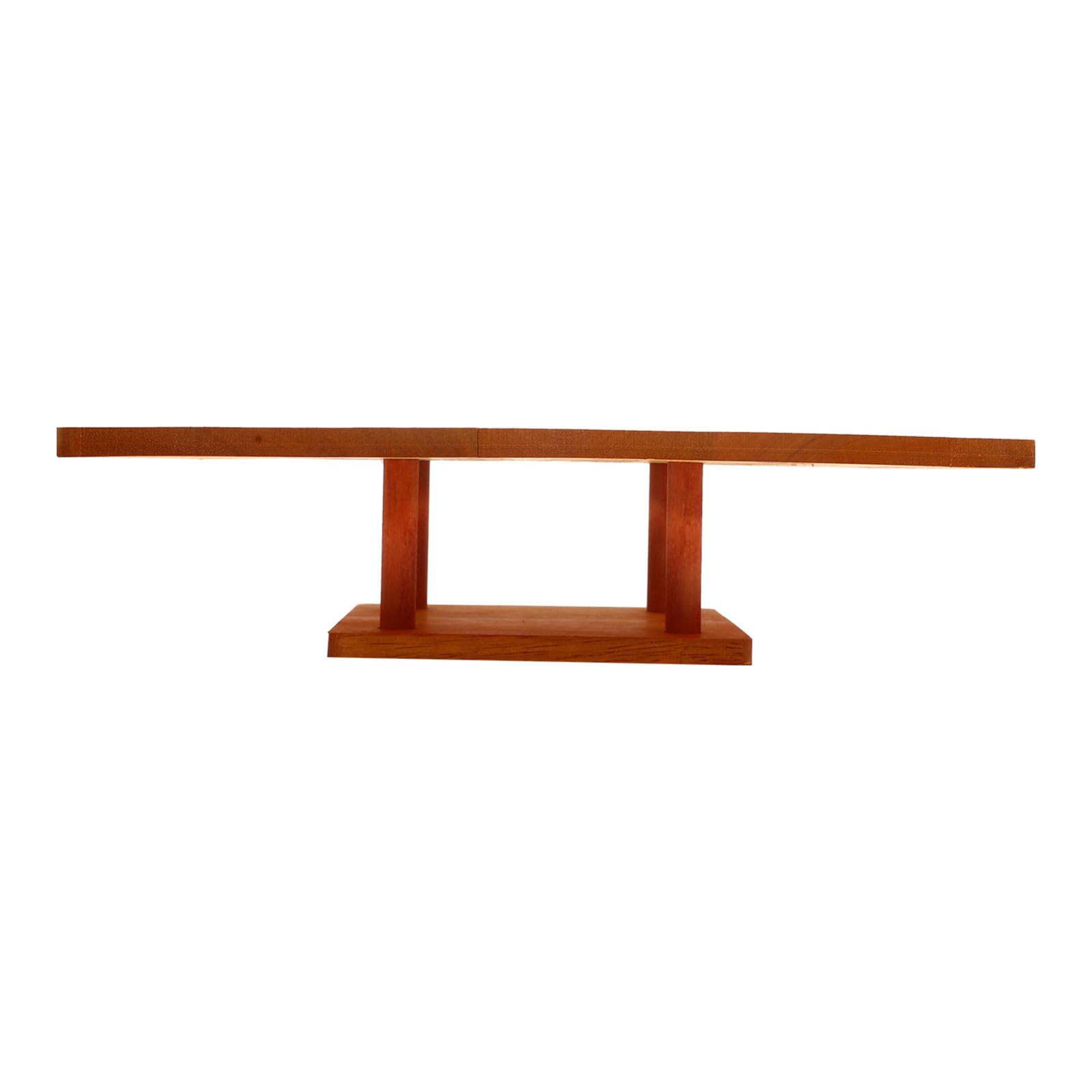 Supporto per Gelato in Legno Superficie Liscia e Lucidata, Porta Cono Gelato da Banco per Ristoranti e Mercati, Design Semplice ed Elegante, Colore Arancia