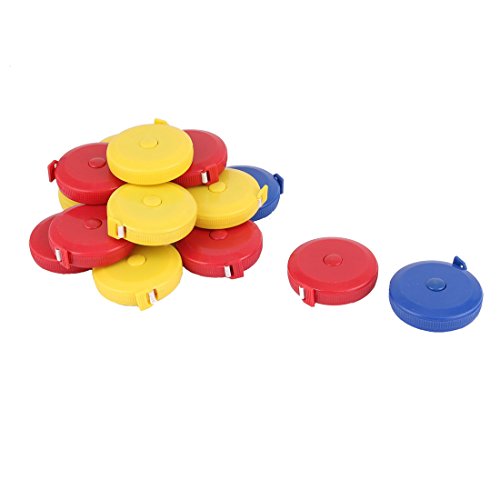 Aexit 150cm 60 Tools & Home Improvement Inch Double Sided Plastic Shell Press Button Flexible Ruler Retractable Tape Tape Measures Measure 15pcs