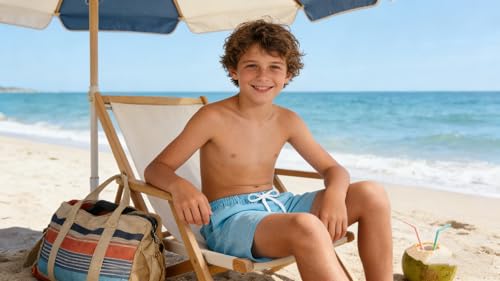 Image of Cozople Boys Swim Trunks Compression Liner Swim Shorts Quick Dry Bathing Suit with Boxer Brief Swimwear 2-20T