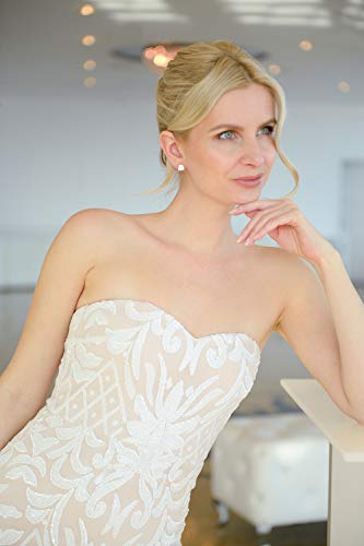 Mariell 2 Carat Princess-Cut Cubic Zirconia Clip On Earrings - Genuine Platinum Plated Clip-on Studs3