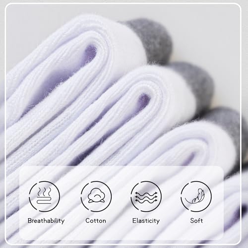 Image of DoSmart Kids Athletic Crew Socks Boys Girls Classics Cotton School Uniform Childs Sports Breathable Casual Socks 10 Pairs