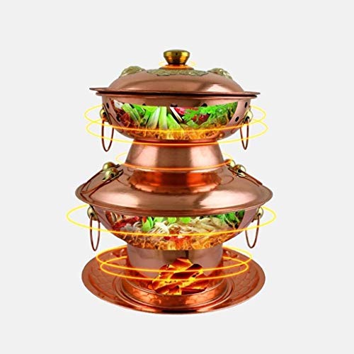 Olla de Carbón Doble Cobre 32 cm Hot Pot Tradicional miniatura 2