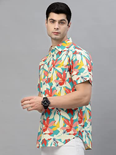 Image of Style Quotient Men Beige Comfort Casual Shirt