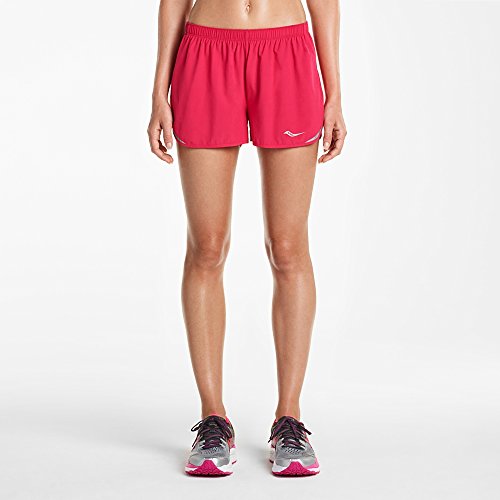 Saucony Women's Endorphin Split Shorts, Raspberry Beret, Medium