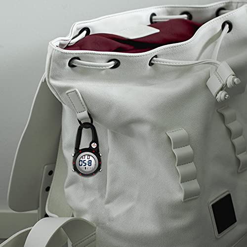 jewelrywe men women digital clip watch mini microlight backpack buckle belt fob watches for rock climbing doctors nurses chefs