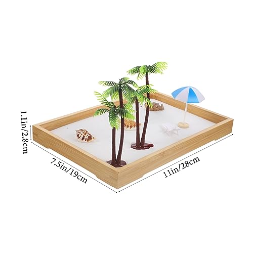 Yardenfun Ocean Scene Table Decor Miniature Landscape Ocean Tray Garden Miniature Landscape