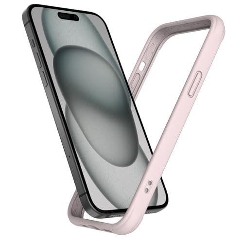 K TOMOTO Liquid Silicone Bumper Case for iPhone 15 (6.1 Inch) Chalk Pink