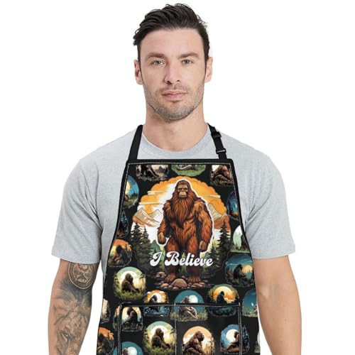 Tablier Sasquatch Tablier de Barbecue Chef Cuisinier I Believe Cryptozoology - 7