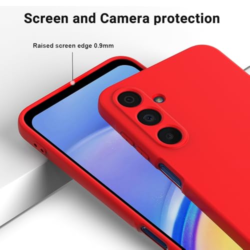 Image of Back Cover for Samsung Galaxy A16 5G / A16 4G | Full Camera Protection | Premium Liquid Silicon Case | Flexible Bumper Case for Samsung Galaxy A16 5G / A16 4G (Red)