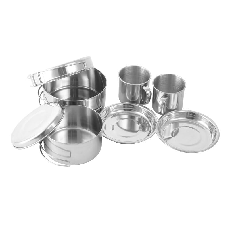 KingCamp Camping Kochset Adventurer I Pro - Edelstahl Topf & Pfanne