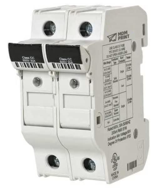 Fuse Block, Class CC, 30A, 2 Pole Tools & Home Improvement