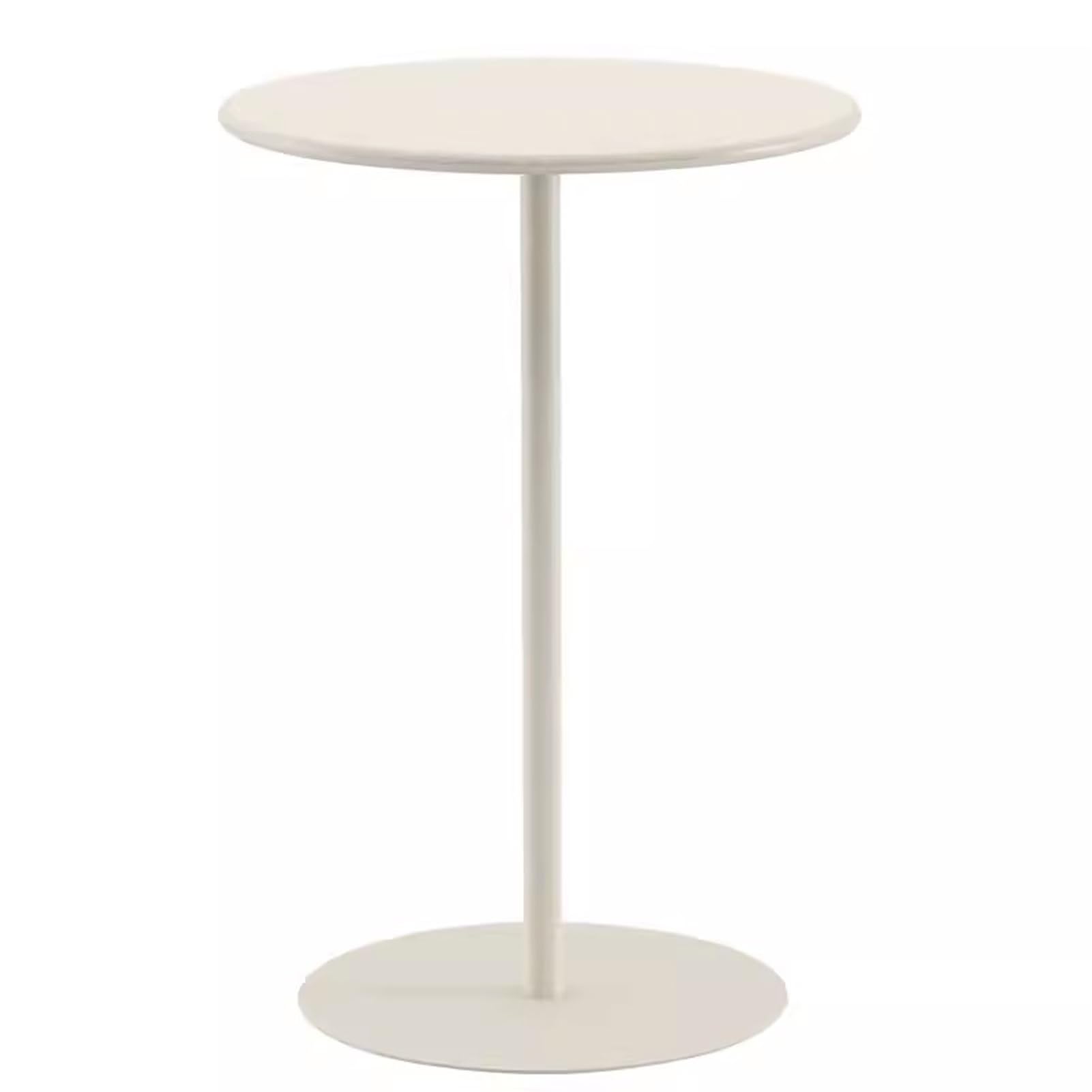 Table de bar moderne d'extérieur avec base en métal pour cuisine, salle à manger, comptoir de bar, table de bar beige 60 x 60 x 104 cm