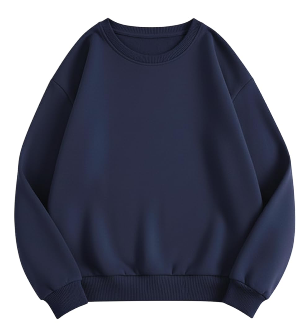 leotude Women’s Premium Loopknit Fleece Sweatshirt | Soft Warm Winter Wear | Casual Loose Fit Pullover Girl's Top for Daily Use-picture-19