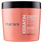 Vitalcare | Keratin - Maschera Capelli Rinforzante, per Capelli Fragili e Stressati, con Cheratina e Arginina, per Capelli più Forti e Morbidi, 500 ml